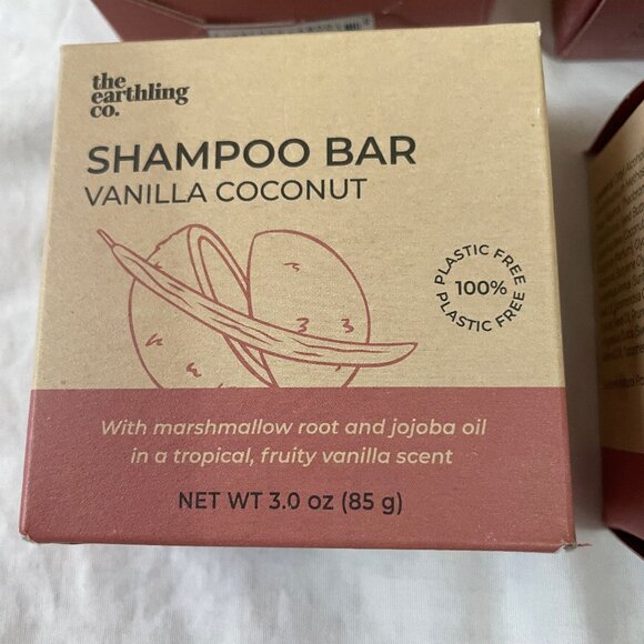 Lot of 4 The Earthling Co. 2 Shampoo Bar & 2 Conditioner Bar Vanilla Coconut 325 - Picture 5 of 16